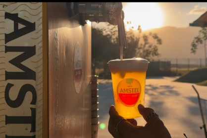 Chopeira Amstel em ação