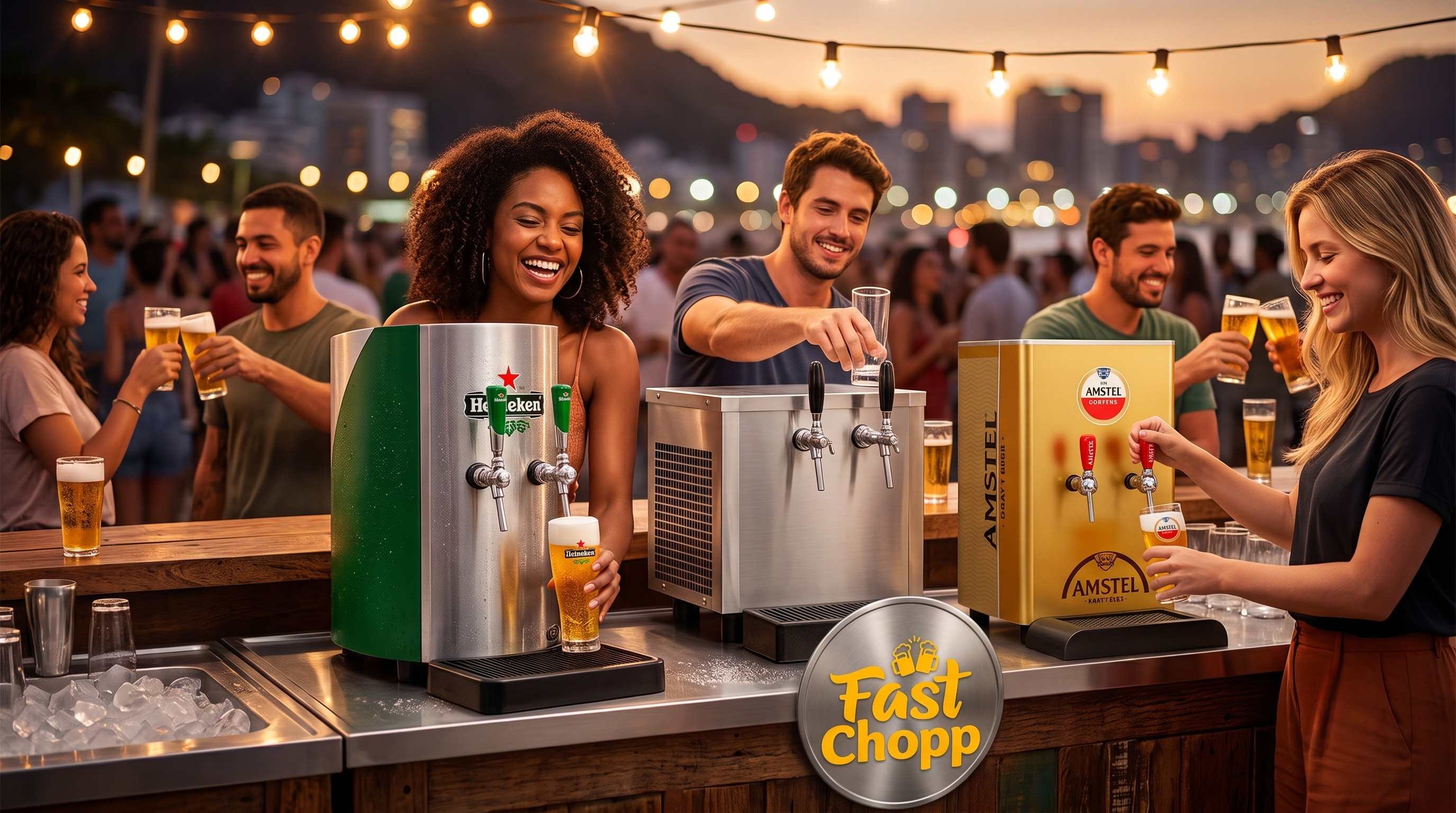 Chopp gelado em festa residencial